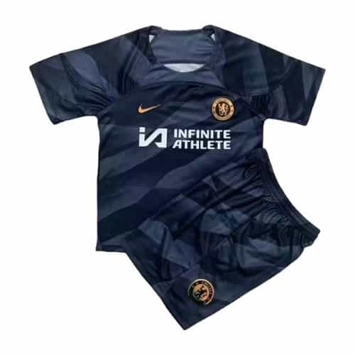 Kids 2023-2024 Chelsea Goalkeeper Black Soccer Kit