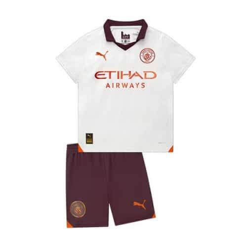 Kids 2023-2024 Manchester City Away Soccer Kit