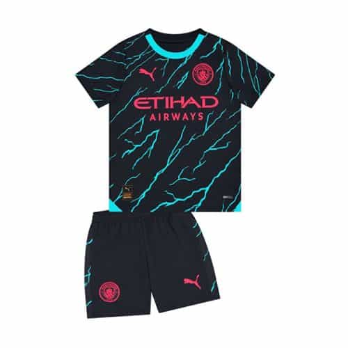 Kids 2023-2024 Manchester City Third Soccer Kit