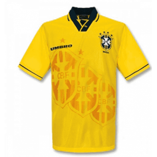 Retro 1993-1994 Brazil Home Soccer Jersey Shirt Yellow
