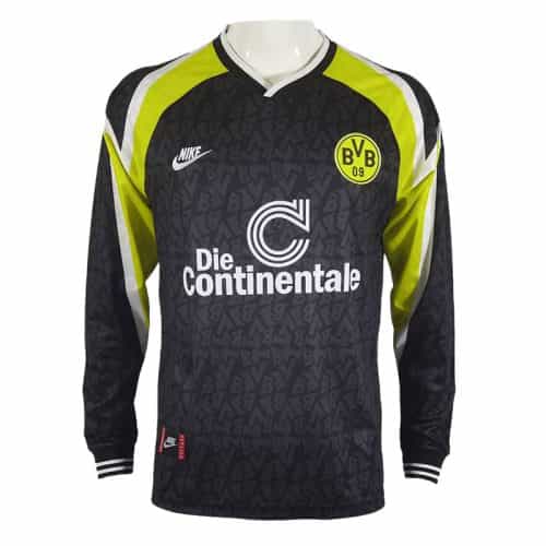 Retro 1995-1996 Dortmund Away Long Sleeve Soccer Jersey