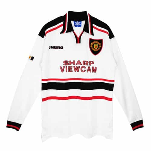 Retro 1998-1999 Manchester United Away Long Sleeve Soccer Jersey