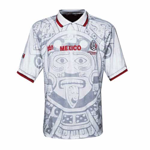 Retro 1998 Mexico Away White Soccer Jersey Shirt