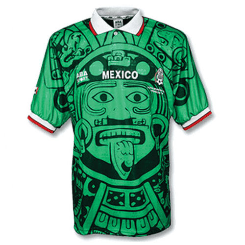 Retro 1998 Mexico Home Green Soccer Jersey Shirt