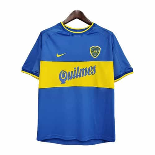 Retro 2000-2001 Boca Juniors Home Soccer Jersey