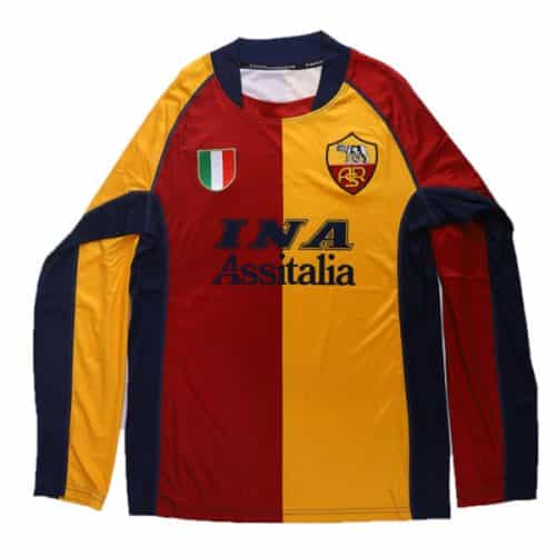 Retro 2001-2002 Roma Third Long Sleeve Soccer Jersey