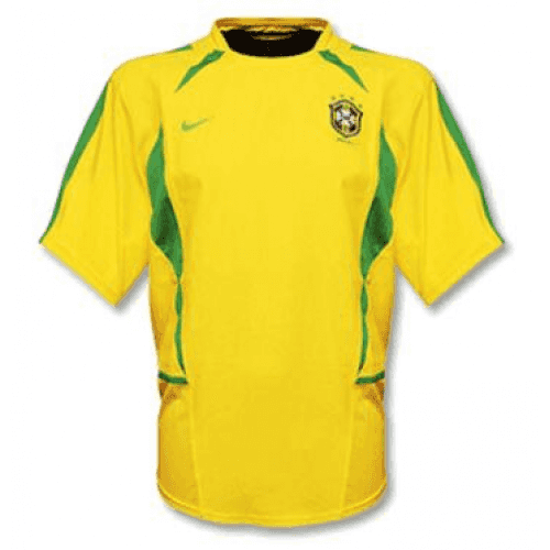 Retro 2002 Brazil Home Soccer Jersey Shirt Yellow