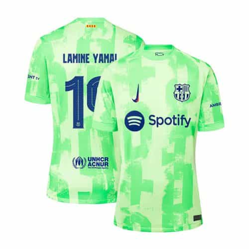Ucl 2024-2025 Barcelona Lamine Yamal #19 Third Soccer Jersey