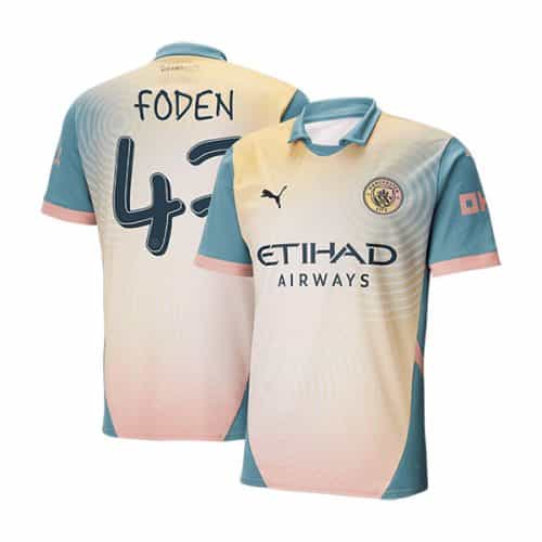 Ucl 2024-2025 Manchester City Foden #47 Fourth Soccer Jersey
