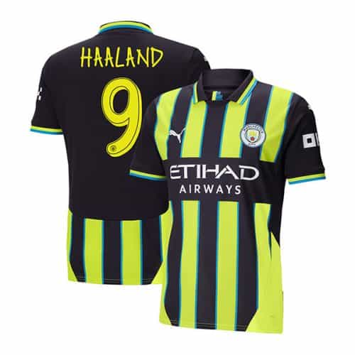 Ucl 2024-2025 Manchester City Haaland #9 Away Soccer Jersey