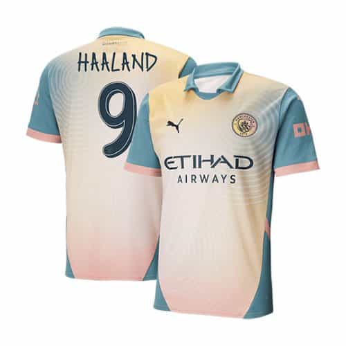Ucl 2024-2025 Manchester City Haaland #9 Fourth Soccer Jersey