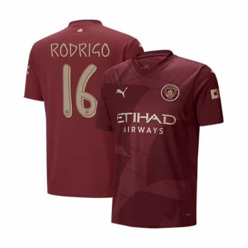 Ucl 2024-2025 Manchester City Rodrigo #16 Third Soccer Jersey