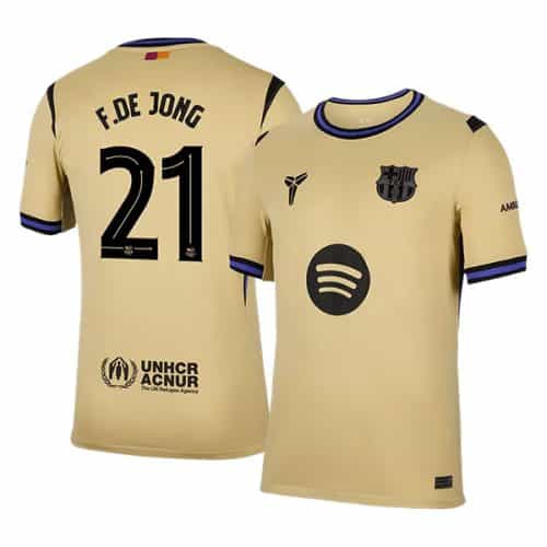 Ucl 2025-2026 Barcelona F.De Jong #21 Away Soccer Jersey