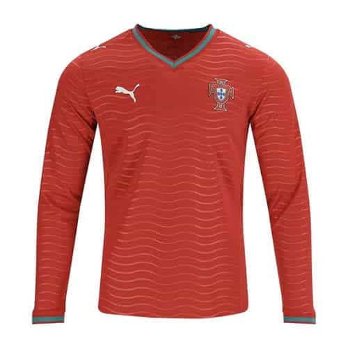 World Cup 2026 Portugal Home Long Sleeve Soccer Jersey