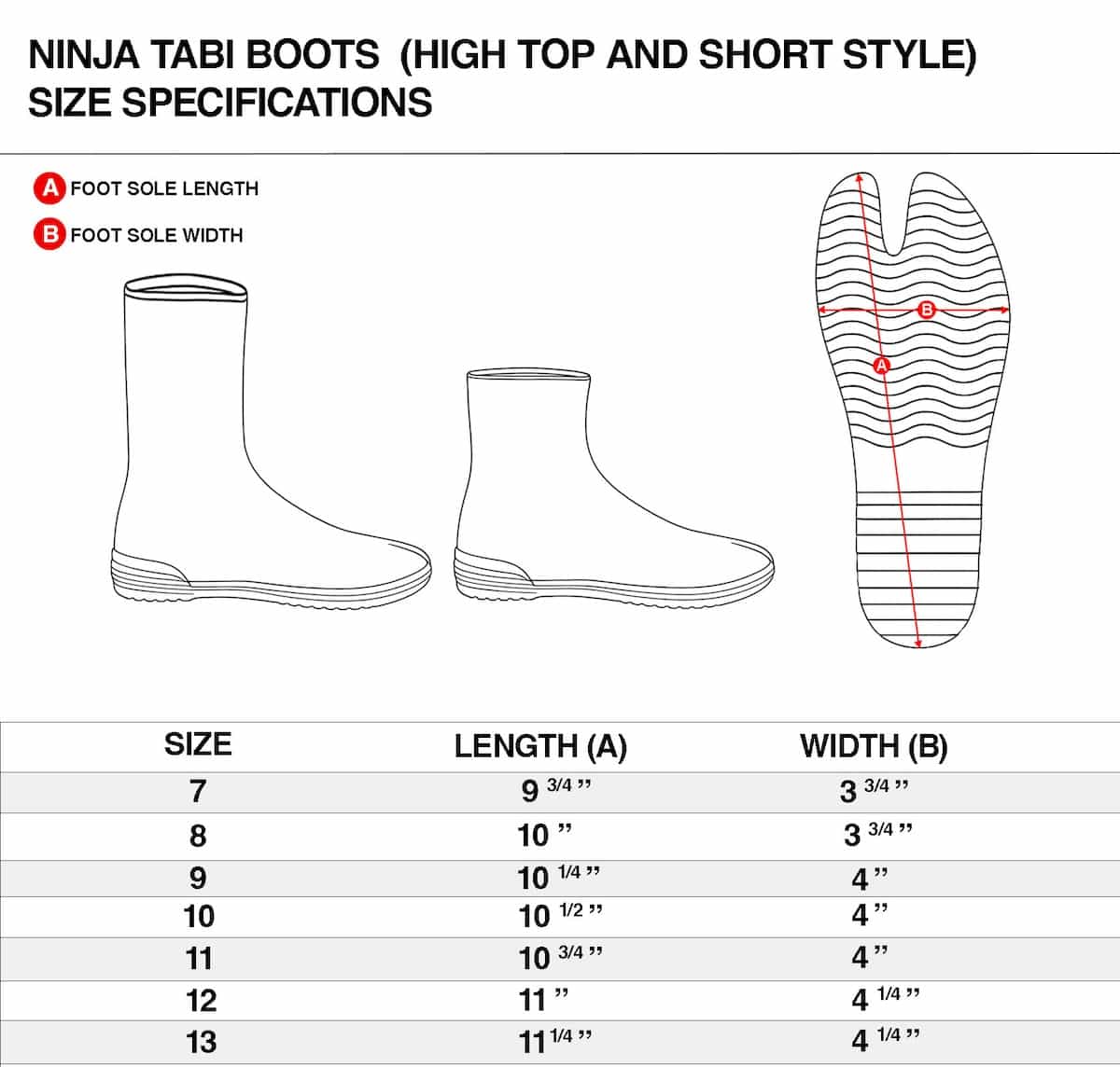 Ninja Tabi Boot (Hightop / Short)