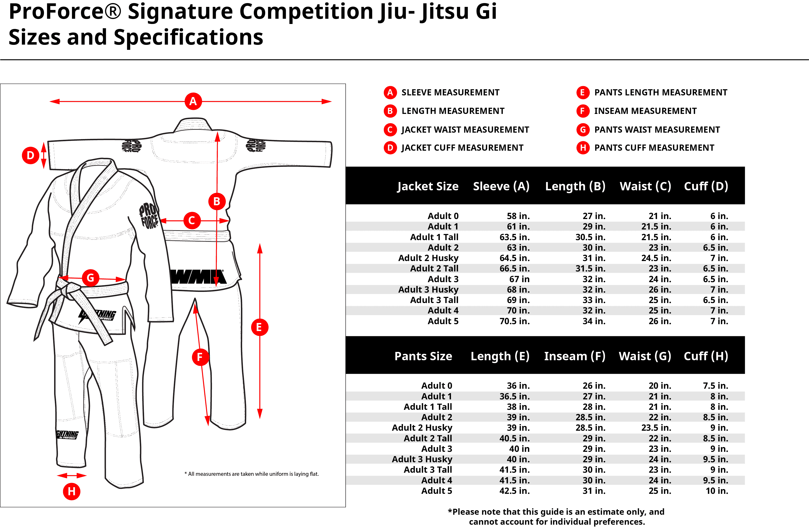 Proforce® Competition Signature Bjj Pants W/ Contrast Stitching