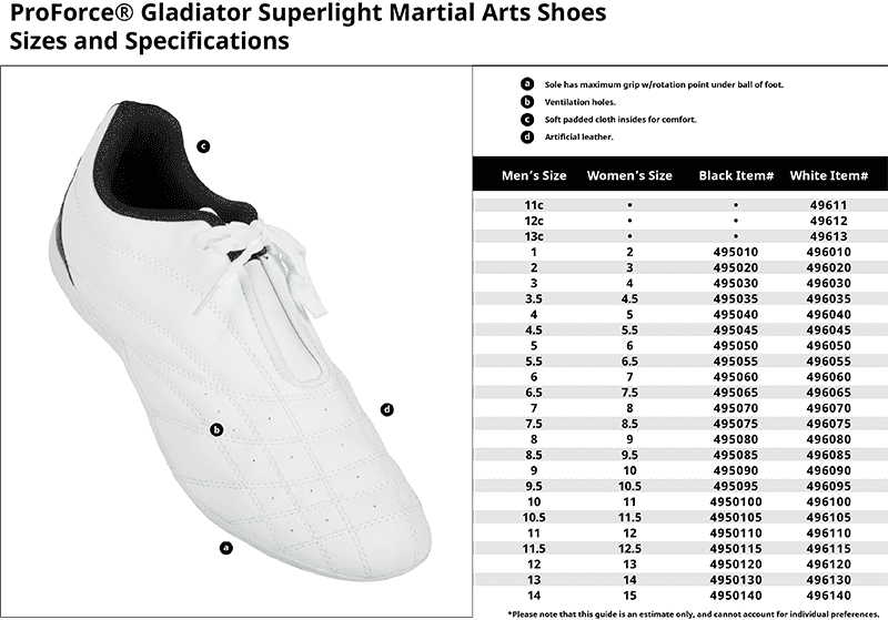 Proforce® Gladiator Superlight Martial Arts Shoes