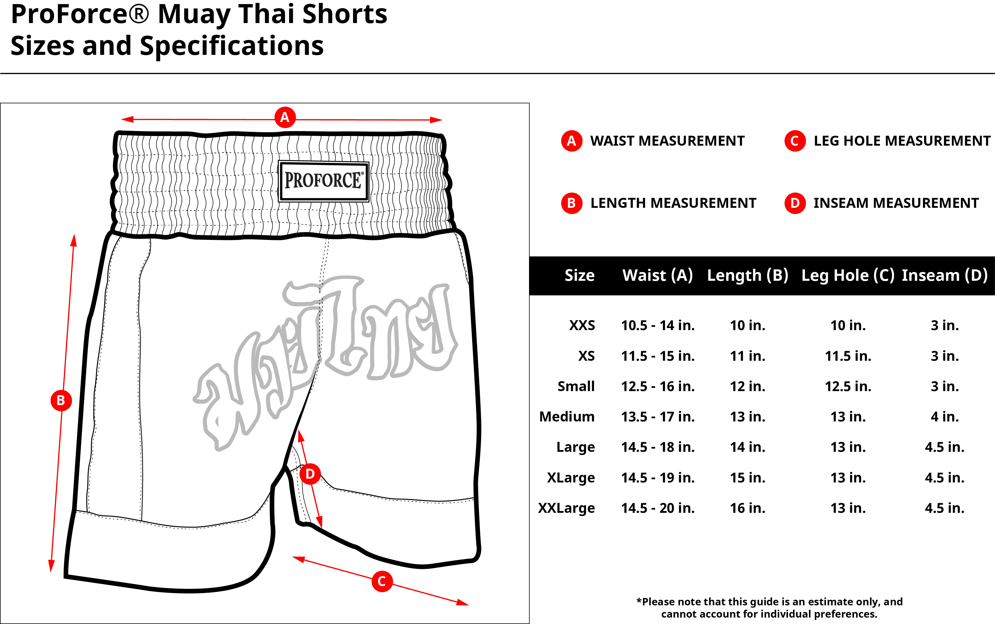 ProforceĀ® Muay Thai Shorts