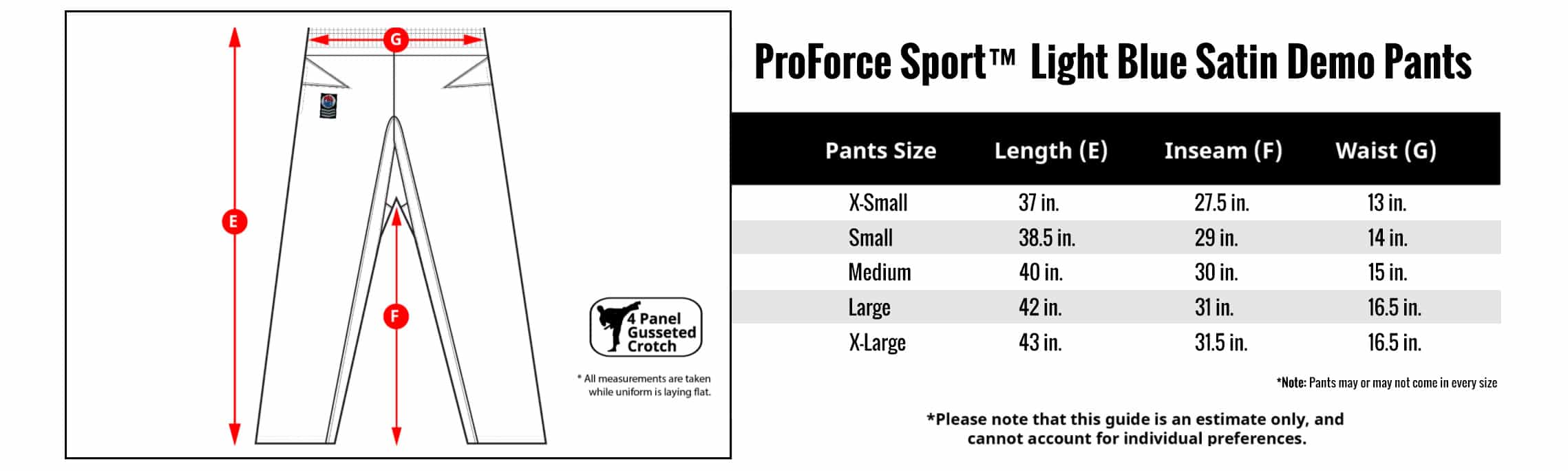 Proforce SportĀ® Satin Demo Pants Light Blue W/ Side Pockets