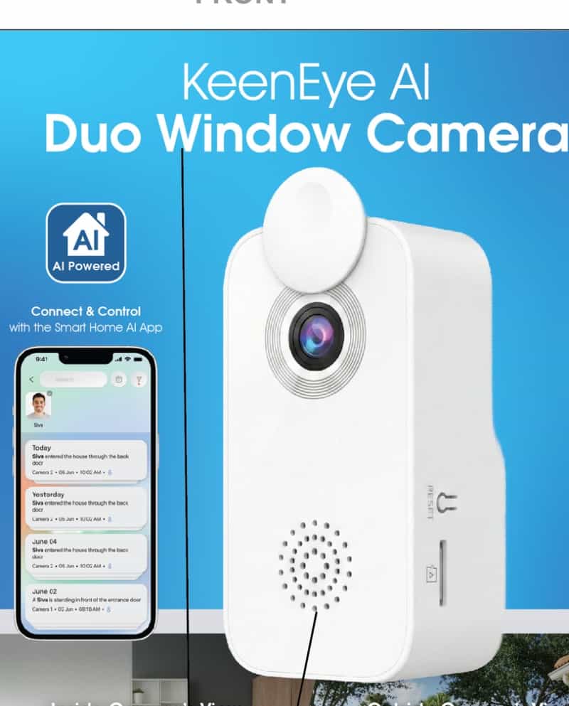 Halo Watch Dual Sensor Window Camera With Motion Detection