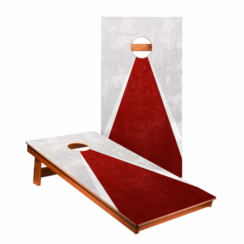 Classic Triangle Red Distressed Backyard 2400 Cornhole Boards