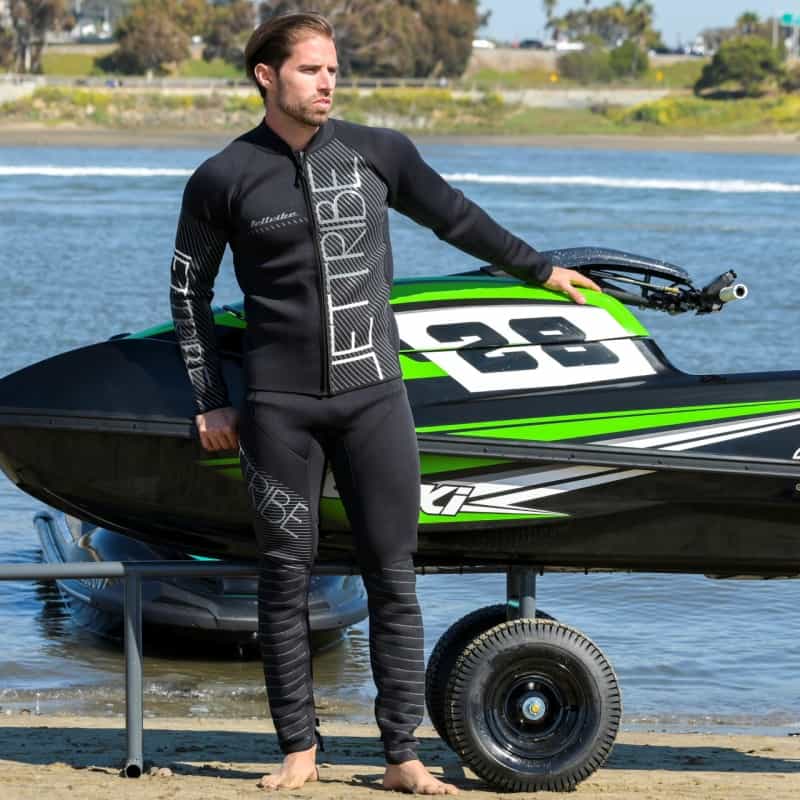 Circuit John & Jacket Wetsuit 2 Piece Set - Black