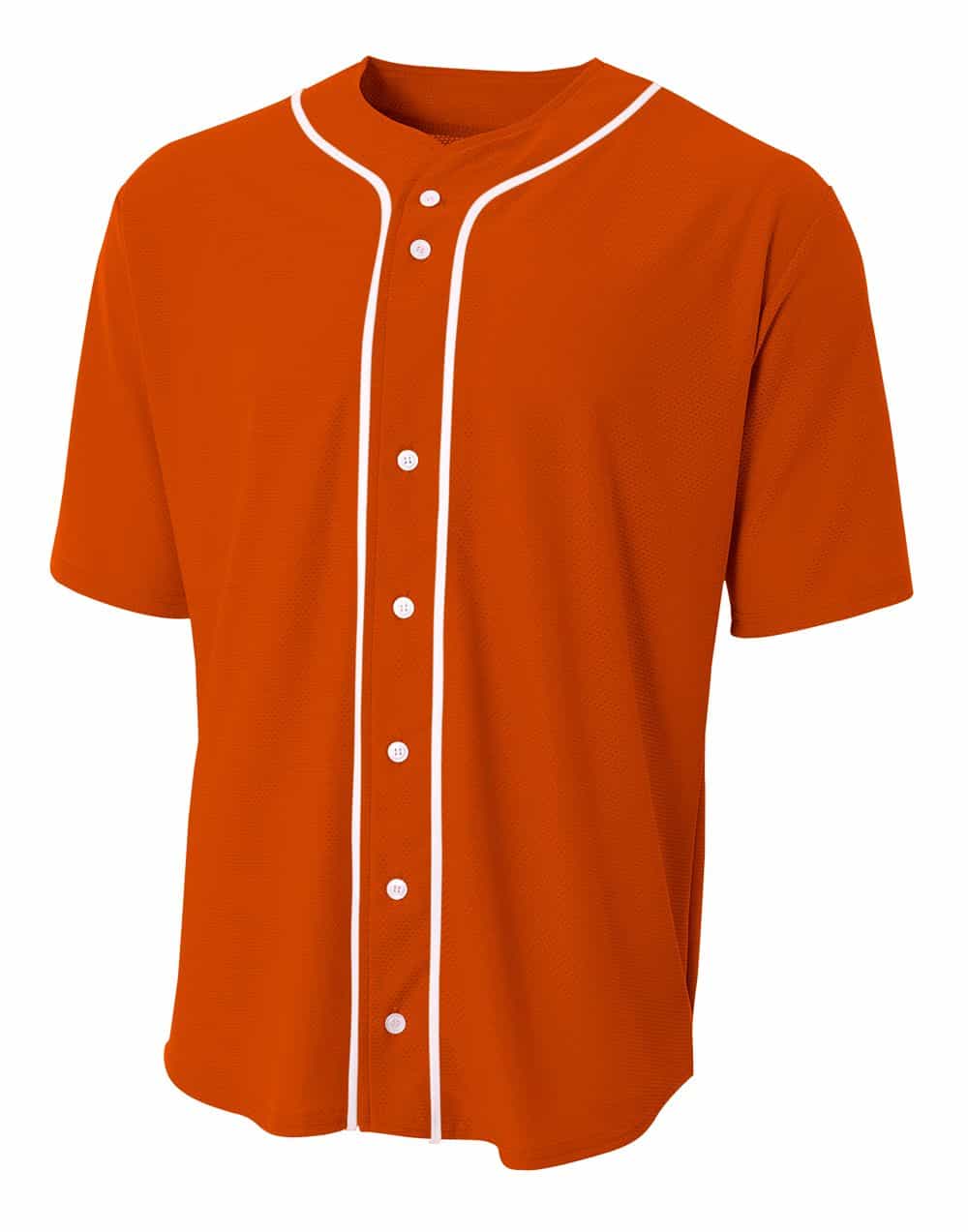 Youth Full Button Stretch Mesh Baseball Jersey