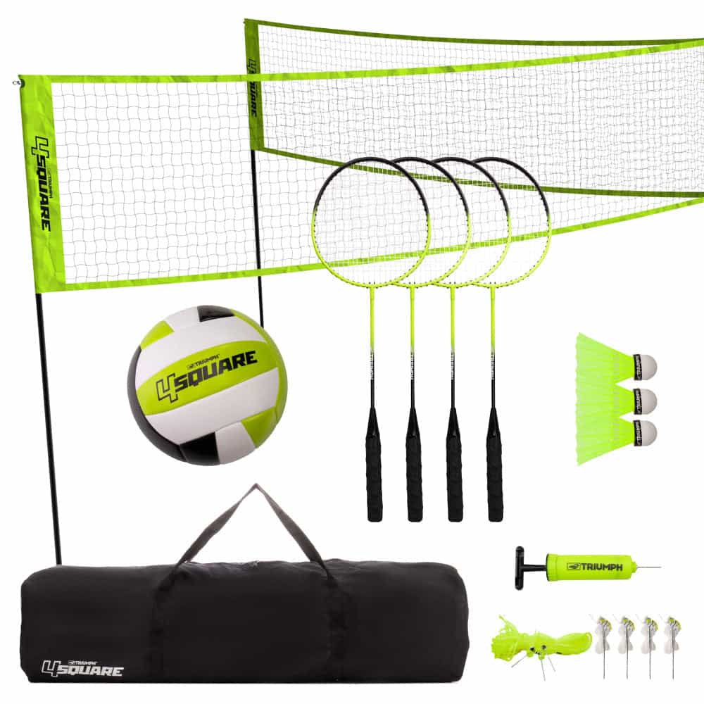 Triumph 4-Square Volleyball/Badminton Combo Set