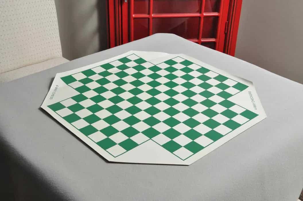 4 Player Vinyl Chess Board - 1.56" Squares