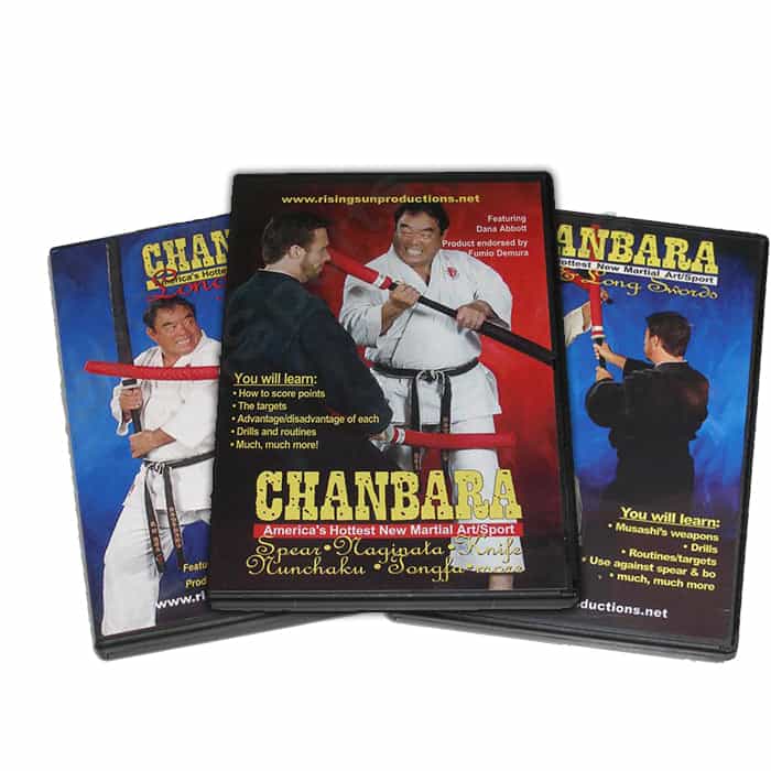 3 DVD Set Chanbara Sword Weapons by Dana Abbot
