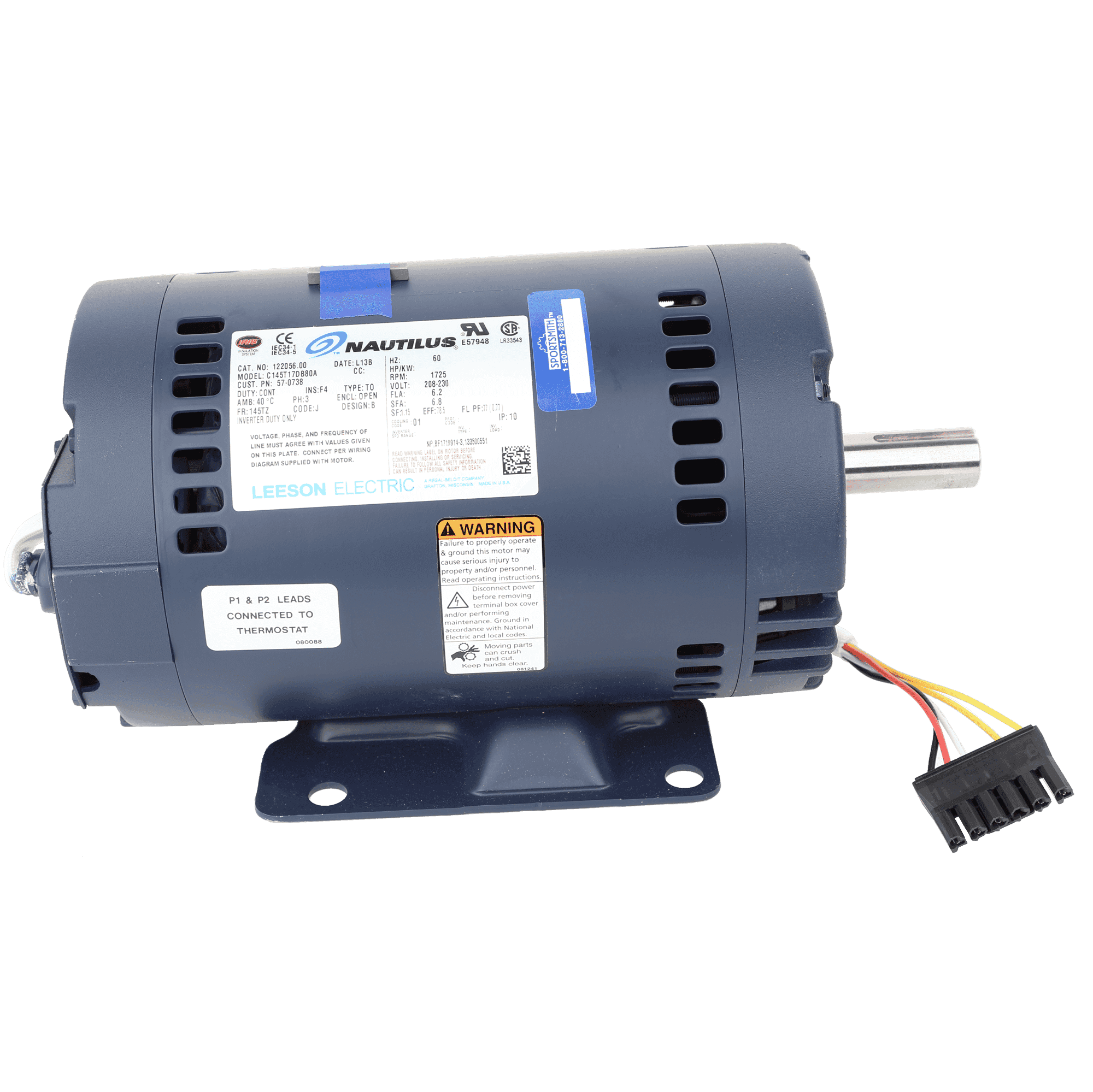 Nautilus AC Variable Drive Motor for T916
