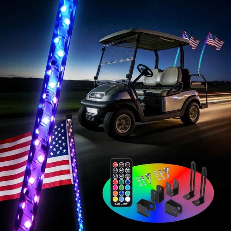 10L0l Golf Cart Whip Lights 2-Pack