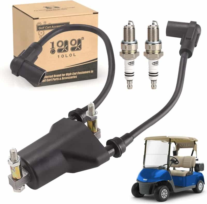 EZGO Dual Ignition Coil Kit with Spark Plugs