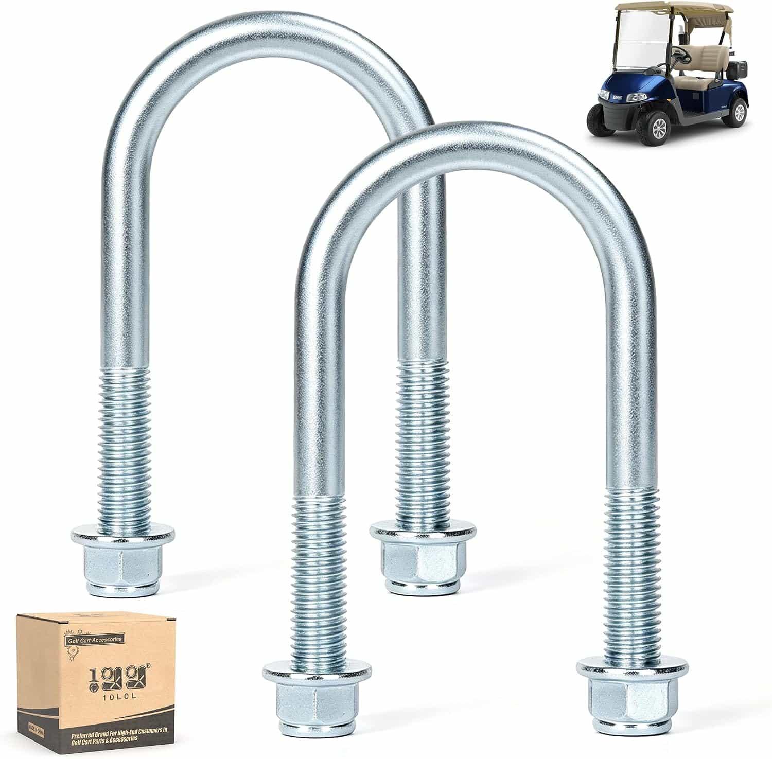 10L0l Golf Cart Rear Leaf Spring U-Bolt Kit For Ezgo Rxv (2016-Up, Gas & Electric)