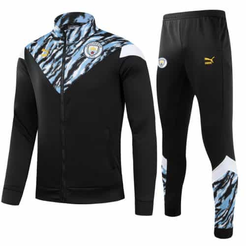 2021-2022 Manchester City Jacket + Pants Training Suit Black