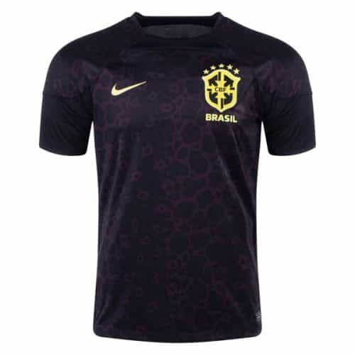 2022 Brazil Goalkeeper Black Soccer Jersey