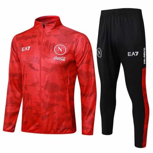 2024-2025 Napoli Jacket + Pants Training Suit Red