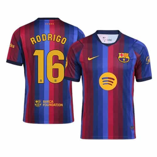 2026-2027 Barcelona Rodrigo #16 Home Soccer Jersey
