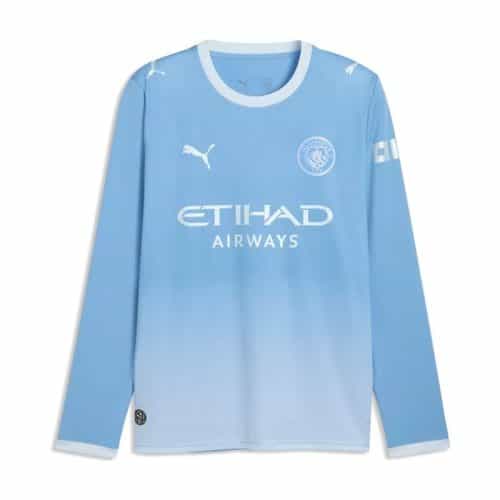 2026-2027 Manchester City Home Long Sleeve Soccer Jersey