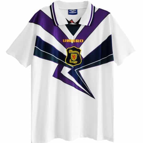 Retro 1994-1996 Scotland Away White Soccer Jersey