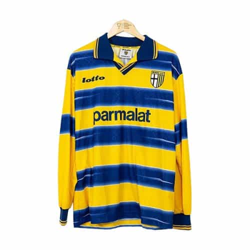 Retro 1998-1999 Parma Calcio Home Long Sleeve Soccer Jersey