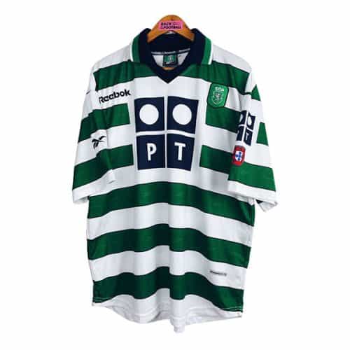 Retro 2000-2001 Sporting Lisbon Home Soccer Jersey