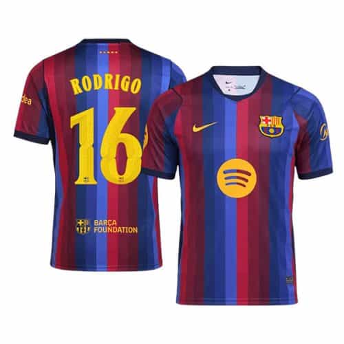 UCL 2026-2027 Barcelona Rodrigo #16 Home Soccer Jersey