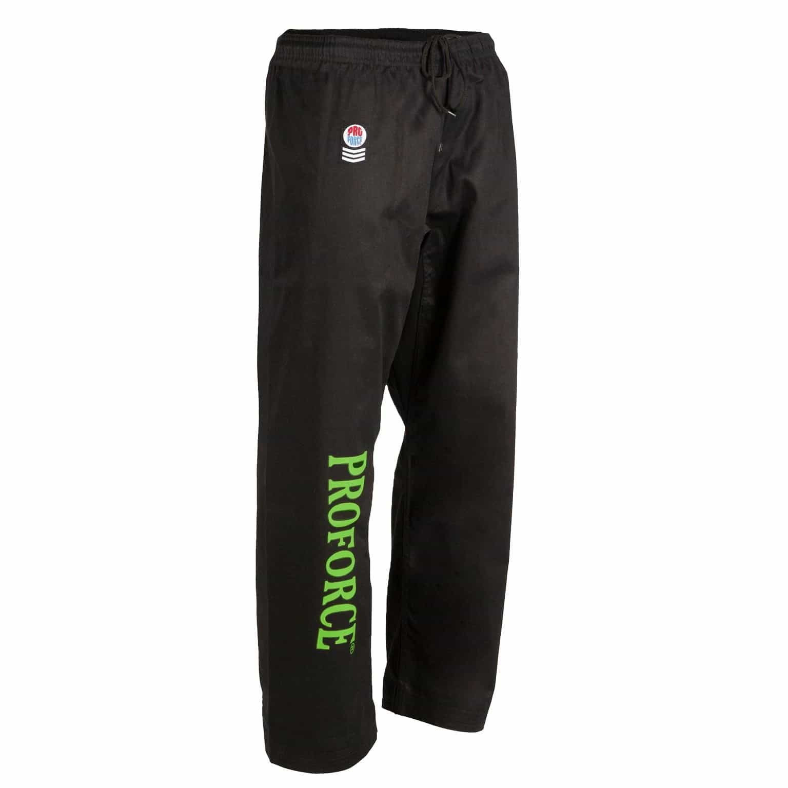 Proforce Sport 8 Oz. Combat Pants - Black W/ Neon Green