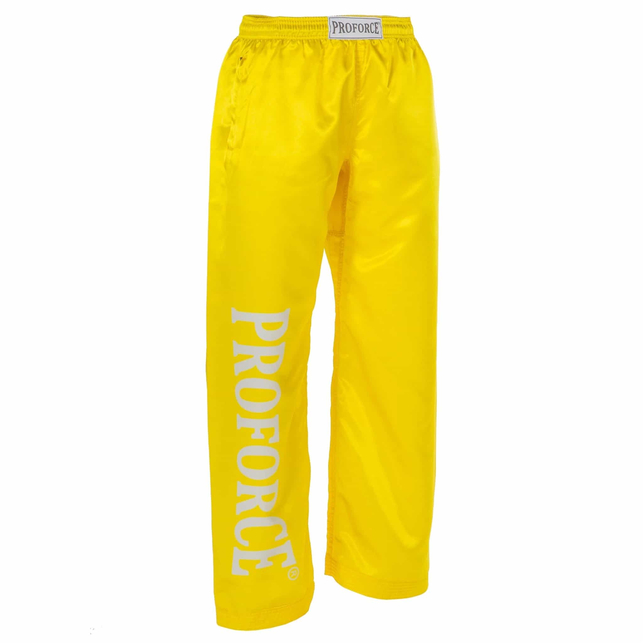 Proforce Sport® Satin Demo Pants Yellow W/ Side Pockets